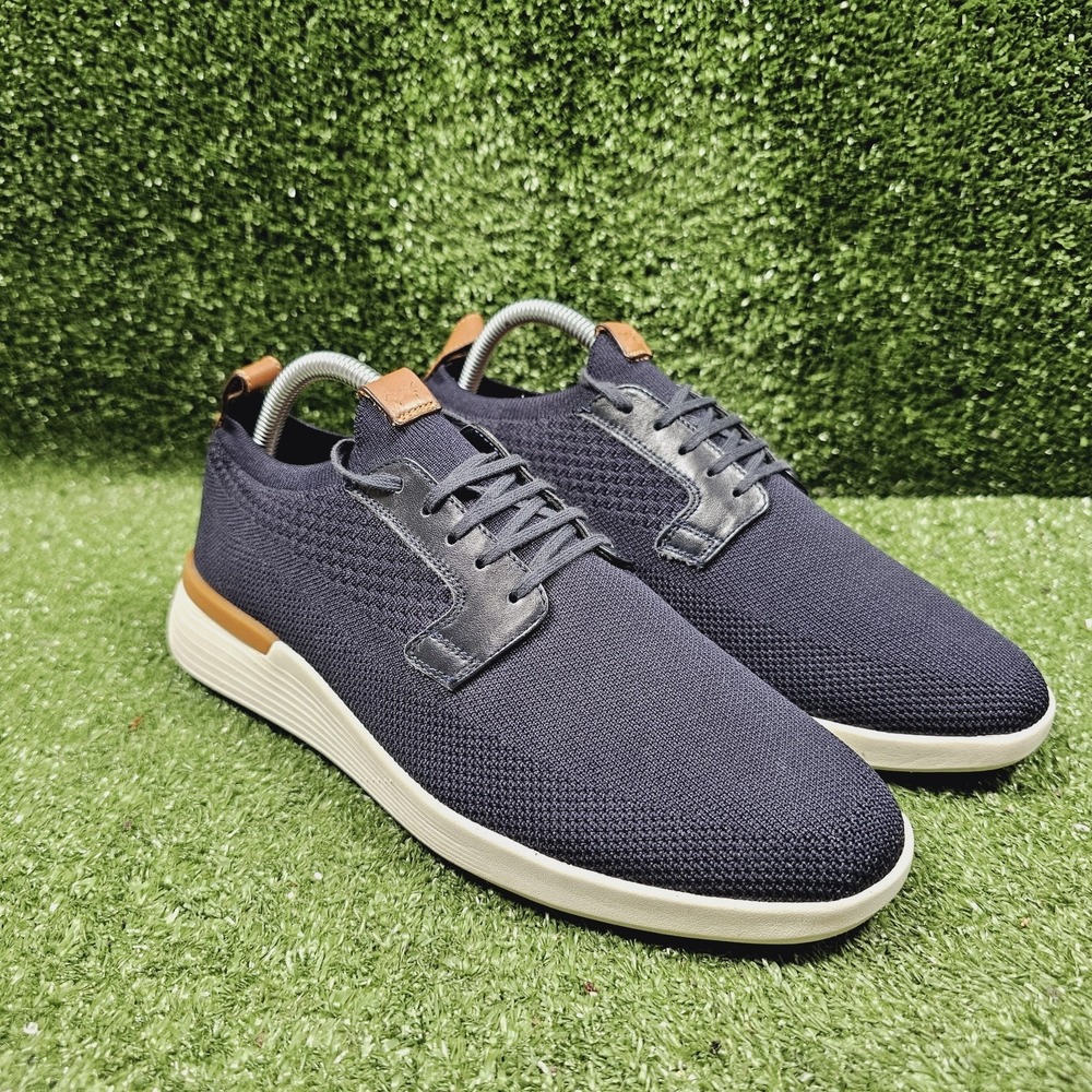Wolf & Shepherd Swiftknit Derby Navy Knit White Casual Sneakers Mens Size 8